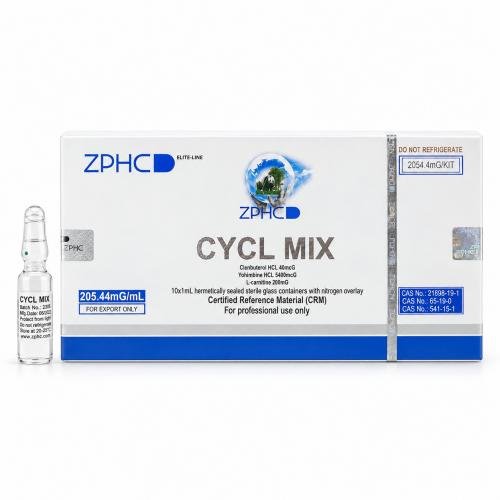 ZPHC Elite-Line CYCL MIX 205.44 mg/mL package displayed with a glass ampoule on a clean white background.