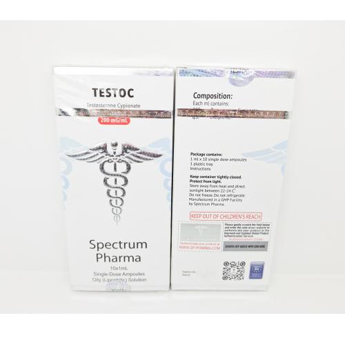 TESTOC 200mg/ml 1ml amp Spectrum Pharma