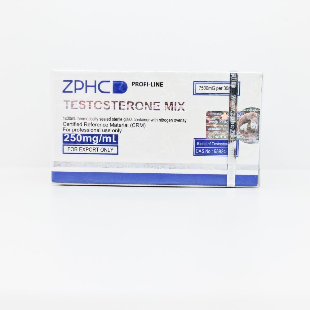 Testosterone MIX 250mg/ml 30ml ZPHC vial, representing a versatile anabolic steroid blend used for balanced muscle mass gain, strength enhancement, and cutting or bulking cycles.