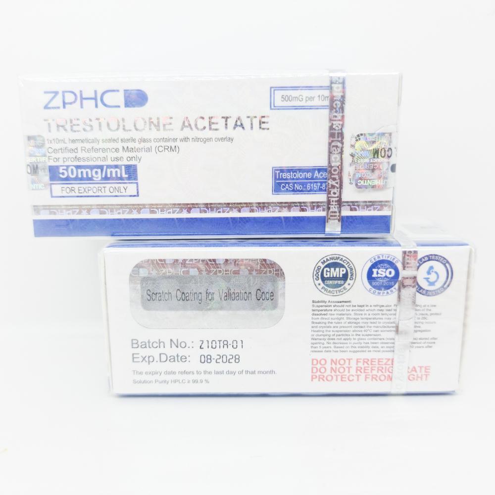 Trestolone Acetate (MENT) 50mg/ml 10ml ZPHC vial, representing a highly potent anabolic steroid used for extreme muscle mass gain, strength enhancement, and hormone replacement therapy.