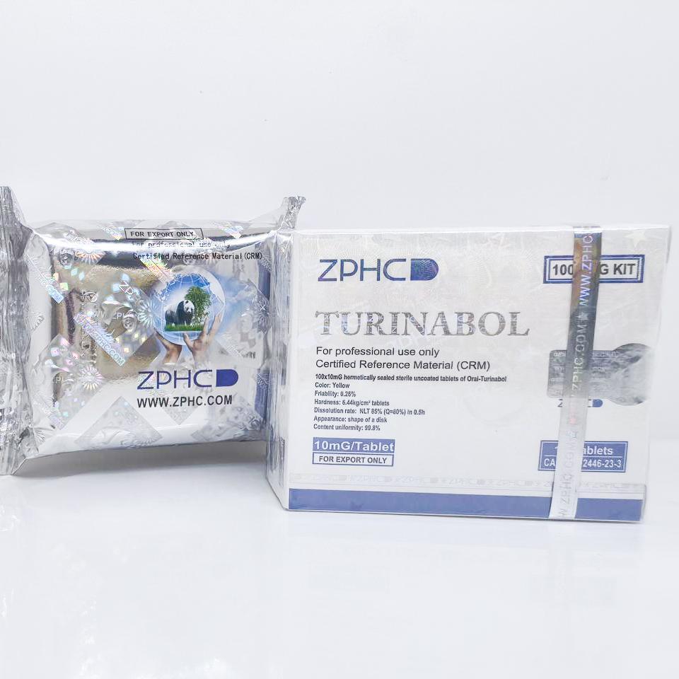 Turinabol 10mg ZPHC tablets in a blister pack, representing a potent anabolic steroid used for lean muscle gain, strength enhancement, and improved athletic performance.