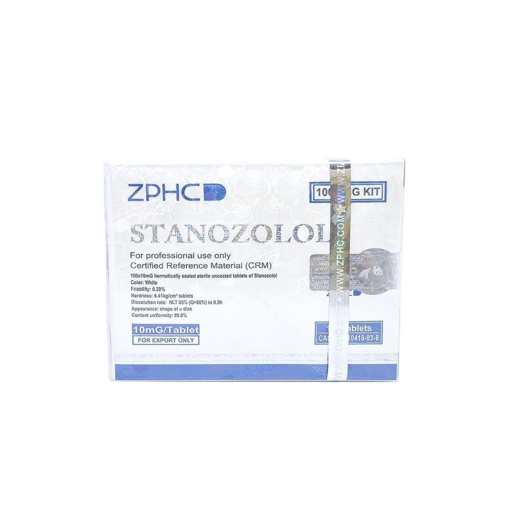 Stanozolol 10mg ZPHC tablets in a blister pack, representing a potent anabolic steroid used for lean muscle gain, strength enhancement, and cutting cycles.