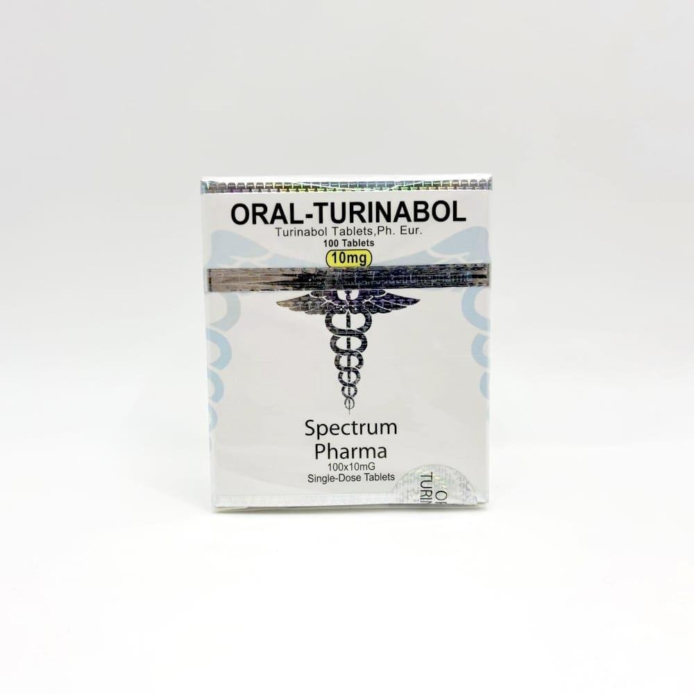 Oral-Turinabol 10mg Spectrum Pharma tablets in a blister pack, representing a powerful anabolic steroid used for lean muscle gain, strength enhancement, and improved athletic performance.