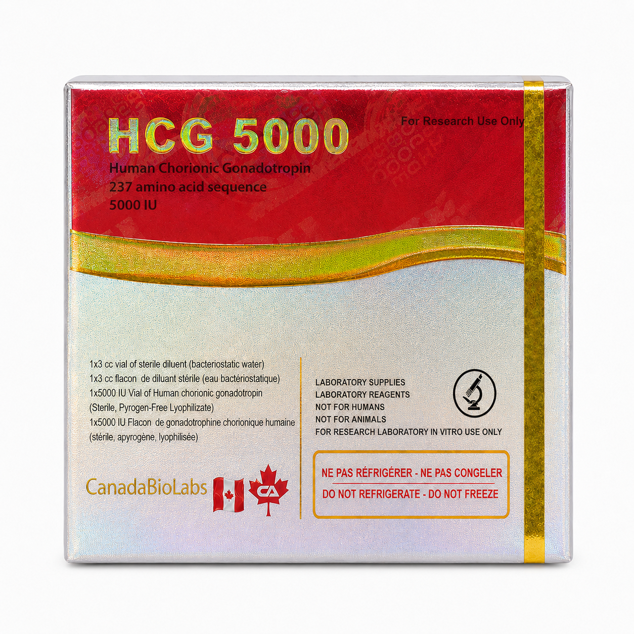 HCG 5000 Canada Bio Labs box on white background