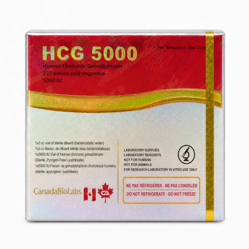 HCG 5000 Canada Bio Labs box on white background