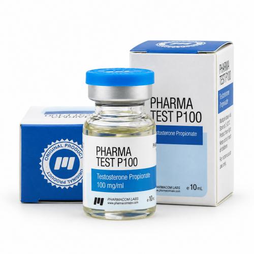 PHARMATEST P 100mg/ml 10ml vial with boxes on white background