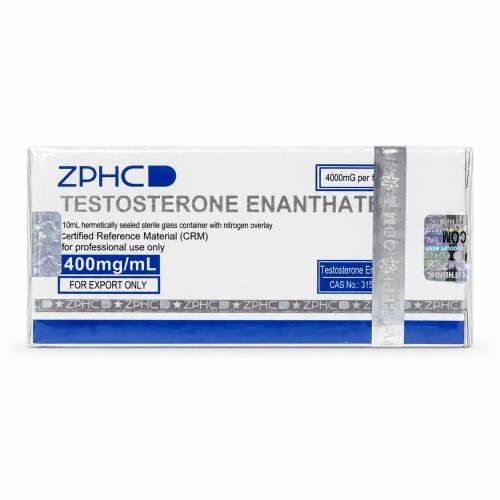 Testosterone Enanthate ZPHC — 400 mg/ml (10 ml) package on white background
