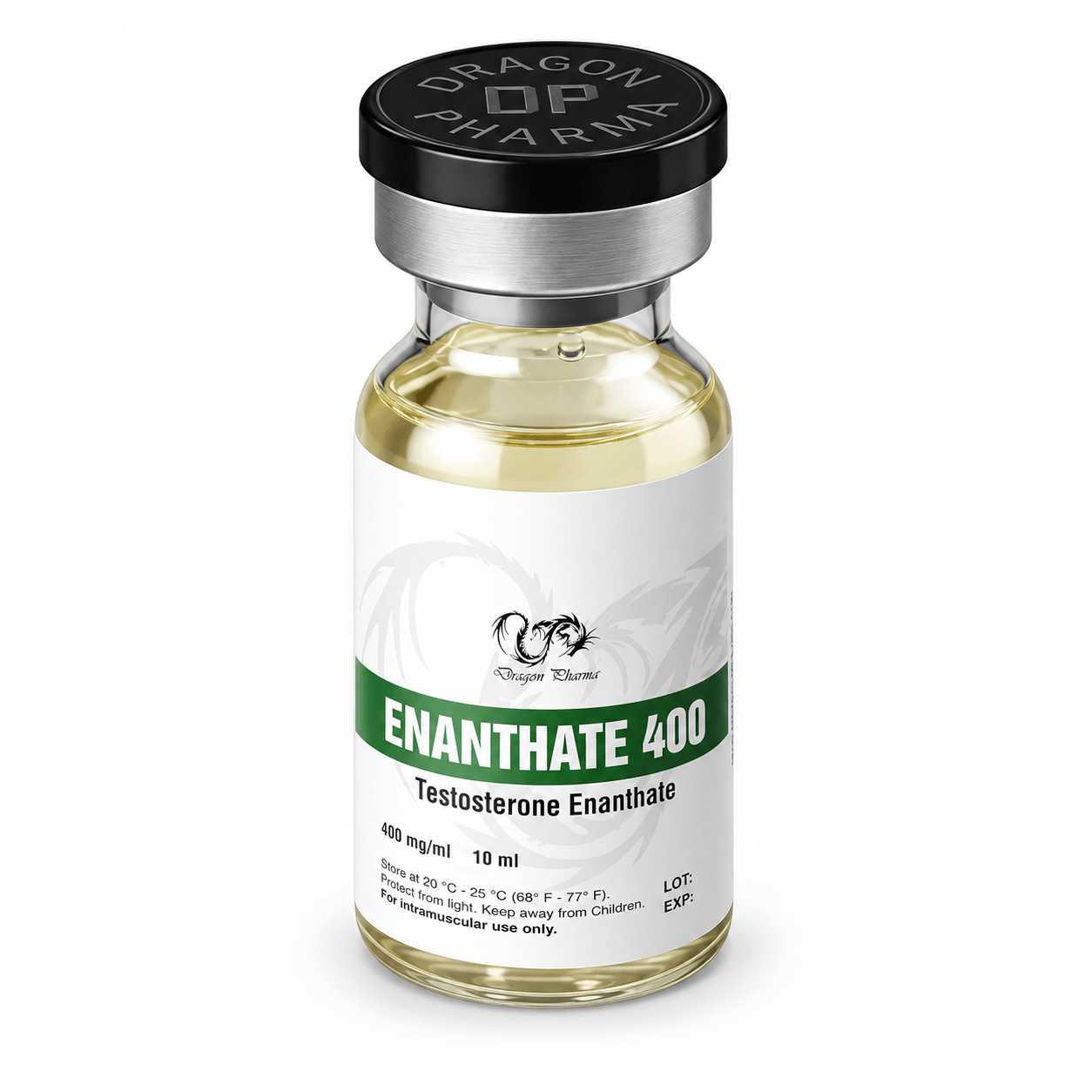 Enantat 400mg/ml 10ml vial on white background