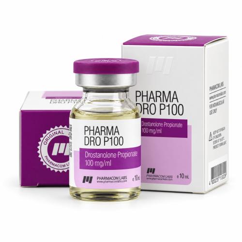 Masteron Pharmadro P 100mg/ml 10ml vial and packages on white background
