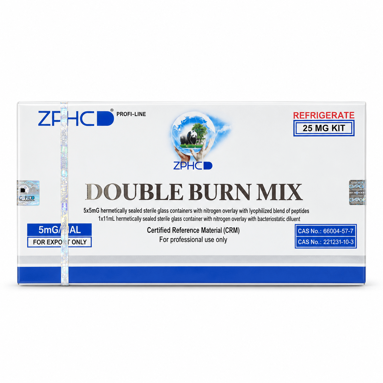 ZPHC Profi-Line Double Burn Mix 25 mg kit in sealed white and blue packaging, displayed on a clean white background.